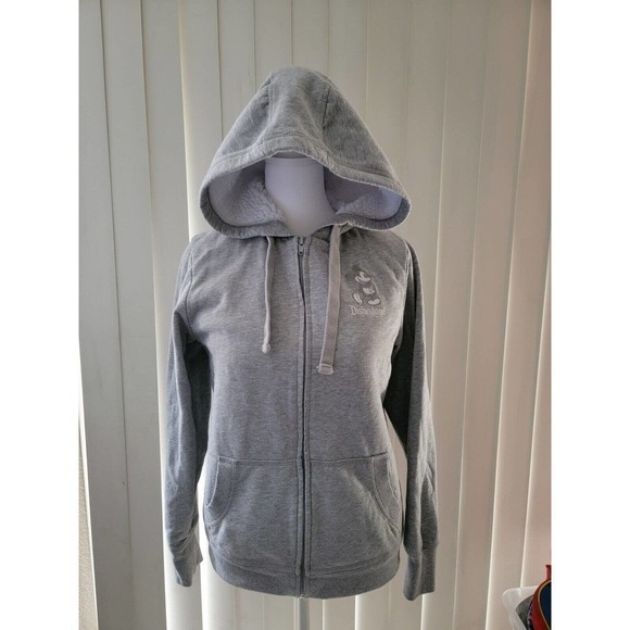 Disney Parks Mickey Mouse Sherpa Lined Hoodie Zip Up Jacket Size XS - Picture 1 of 4
